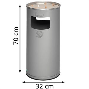 Produktbild für Aschenbecher VAR H70K, 3054, silber, für Outdoor