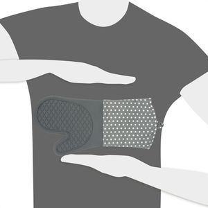 Produktbild für Ofenhandschuh Wenko Topfhandschuhe, 210272100, grau