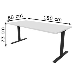 Produktbild für Schreibtisch Quadrifoglio Idea+ Tube, weiß / dunkelgrau