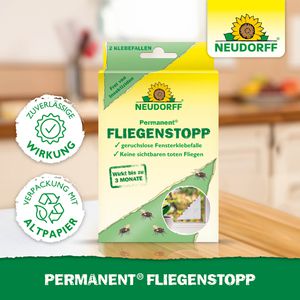 Produktbild für Fliegenfalle Neudorff Permanent Fliegenstopp, zum Ankleben