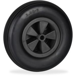 Schubkarrenrad Relaxdays 3.50-6, pannensicher Vollgummi