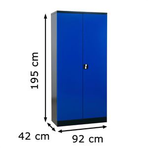 Produktbild für Werkzeugschrank G-Office FLC.19/N, Metall, anthrazit / blau