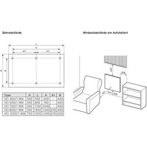 Produktbild für Infrarotheizung Vaillant eloMENT VEI 800/1 MW,weiß