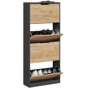 Schuhschrank Vicco Luca, anthrazit / eiche