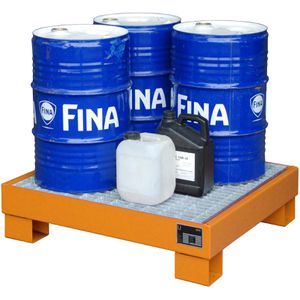 Produktbild für Auffangwanne BAUER AW 60-2/M, orange, aus Stahl