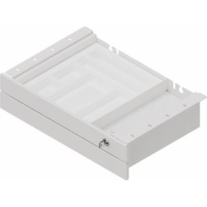 Produktbild für Unterbau-Schublade Hammerbacher UCT2/W, weiß, aus Metall
