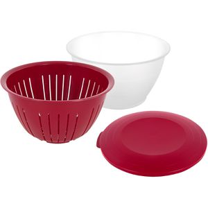 Schüssel Westmark Olympia 2418227R, Set mit Deckel und Sieb