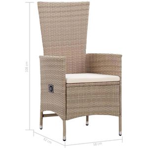 Produktbild für Gartenstuhl vidaXL 46063, Polyrattan