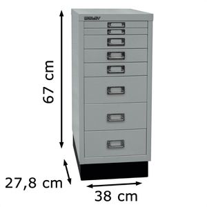 Produktbild für Schubladenschrank Bisley MultiDrawer, aus Metall
