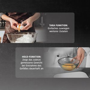 Produktbild für Küchenwaage Caso KitchenDuo 3291, mit Tara-Funktion, bis 0,1 g