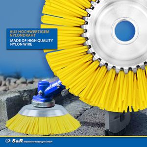 Produktbild für Drahtbürste S&amp;R 135.200.101, Unkrautbürste Ø 200mm