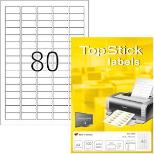 Universaletiketten TopStick labels, 8660, weiß