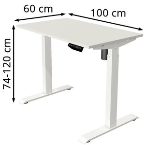 Produktbild für Schreibtisch Kerkmann Move 1, weiß / weiß