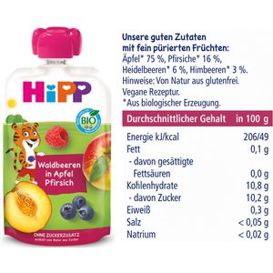 Produktbild für Fruchtpüree HiPP Lieblingsfrüchte Mixpack,100% Frucht, BIO