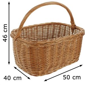 Produktbild für Einkaufskorb Frank-Flechtwaren 109077 Eckig, braun