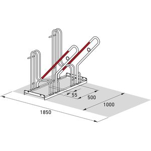 Produktbild für Fahrradständer WSM 4502 XBF, Bodenmontage / freistehend