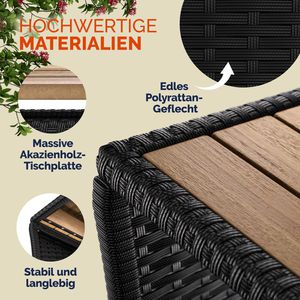 Produktbild für Beistelltisch CASARIA 109946, braun / schwarz, Holz / Metall