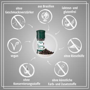 Produktbild für Pfeffer Fuchs Belem, Premium Qualität, ganze Körner, schwarz