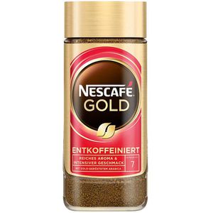 Nescafe Kaffee Gold Entkoffeiniert, löslicher Kaffee, im Glas, 100g