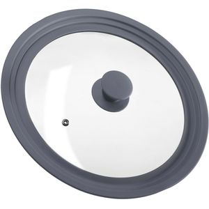 Glasdeckel Relaxdays 10027989, grau, 26/28/30cm
