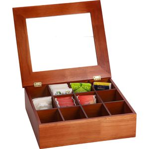 Produktbild für Teebox APS 11776, für Teebeutel, dunkelbraun, aus Holz