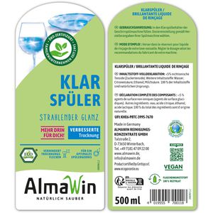 Produktbild für Klarspüler AlmaWin Öko, natürliche Inhaltsstoffe