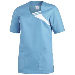 Leiber Kasack Schlupfjacke 08/1255/76, Damen, türkis, kurzarm, waschbar bis 60 °C, Größe S