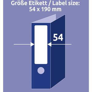 Produktbild für Rückenschilder Zweckform C32267-25, weiß