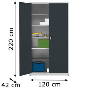 Produktbild für Werkzeugschrank Mauser MKST12/3/22, Metall, grau / anthrazit