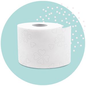 Produktbild für Toilettenpapier Glücksblatt Klassisch Weiß, Box