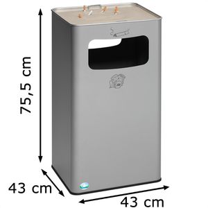 Produktbild für Aschenbecher VAR B42R, 3094, silber, für Outdoor