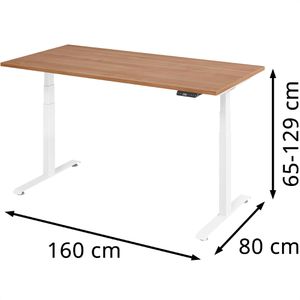 Produktbild für Schreibtisch Böttcher-AG Base Lite, nussbaum / weiß