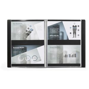 Produktbild für Sichtbuch Durable 2432-01 Duralook Plus aus PP, A4