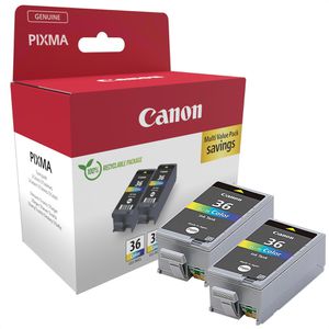 Tinte Canon CLI-36 Doppelpack 4-farbig