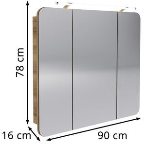 Produktbild für Spiegelschrank Fackelmann Milano 84272, asteiche