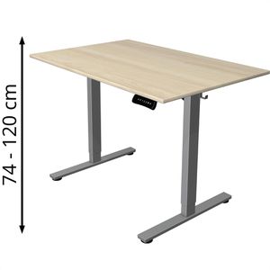 Produktbild für Schreibtisch Kerkmann Move small office, ahorn / silber