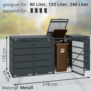 Produktbild für Mülltonnenbox MBOX24 Classic, Metall