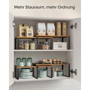 Produktbild für Küchenregal Songmics KCS200X01, braun, 2er Set