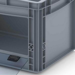 Produktbild für Eurobox AUER EG SKL 43/27 HG, grau, mit Acrylglas-Sichtklappe
