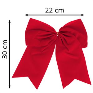 Produktbild für Geschenkschleife Präsent Valvet XL, 2-ohrig, rot