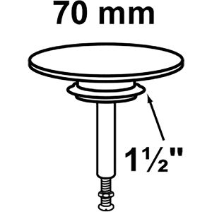 Produktbild für Badewannenstöpsel Kirchhoff Abfluss Stöpsel 988453155, Ø 70 mm