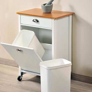 Produktbild für Küchenwagen Kesper 25526, weiß / braun