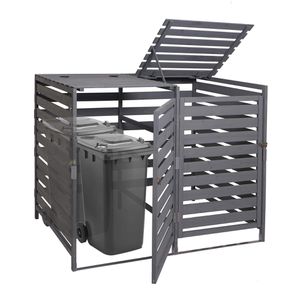 Produktbild für Mülltonnenbox Mendler HWC-H62, Holz