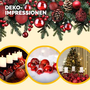 Produktbild für Weihnachtskugeln Deuba 102111, rot