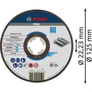 Produktbild für Trennscheibe Bosch PRO Metal, 2608619254, X-Lock