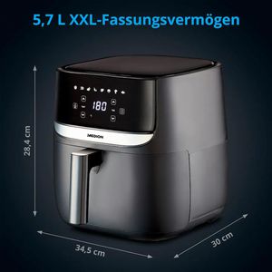 Produktbild für Heißluftfritteuse MEDION E50 XL, MD10532