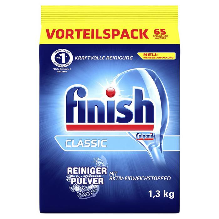 finish Spülmaschinenpulver Calgonit Classic, Böttcher Geschirr-Reiniger, AG – 1,3 kg