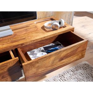 Produktbild für Lowboard Wohnling WL6.568, aus Massivholz, grifflos, sheesham