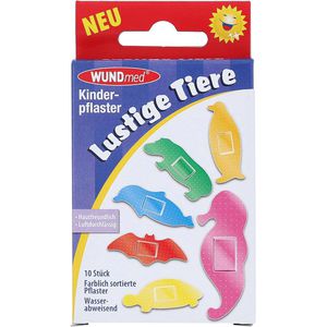 Produktbild für Pflaster WUNDmed Lustige Tiere, 10 Strips