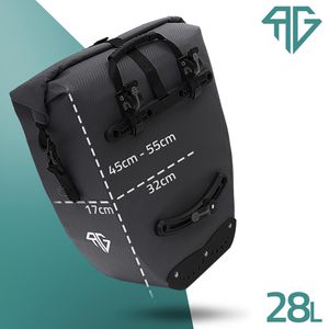 Produktbild für Gepäckträgertasche Radgeist RG-PB-BL-SET-05, schwarz, 56 Liter